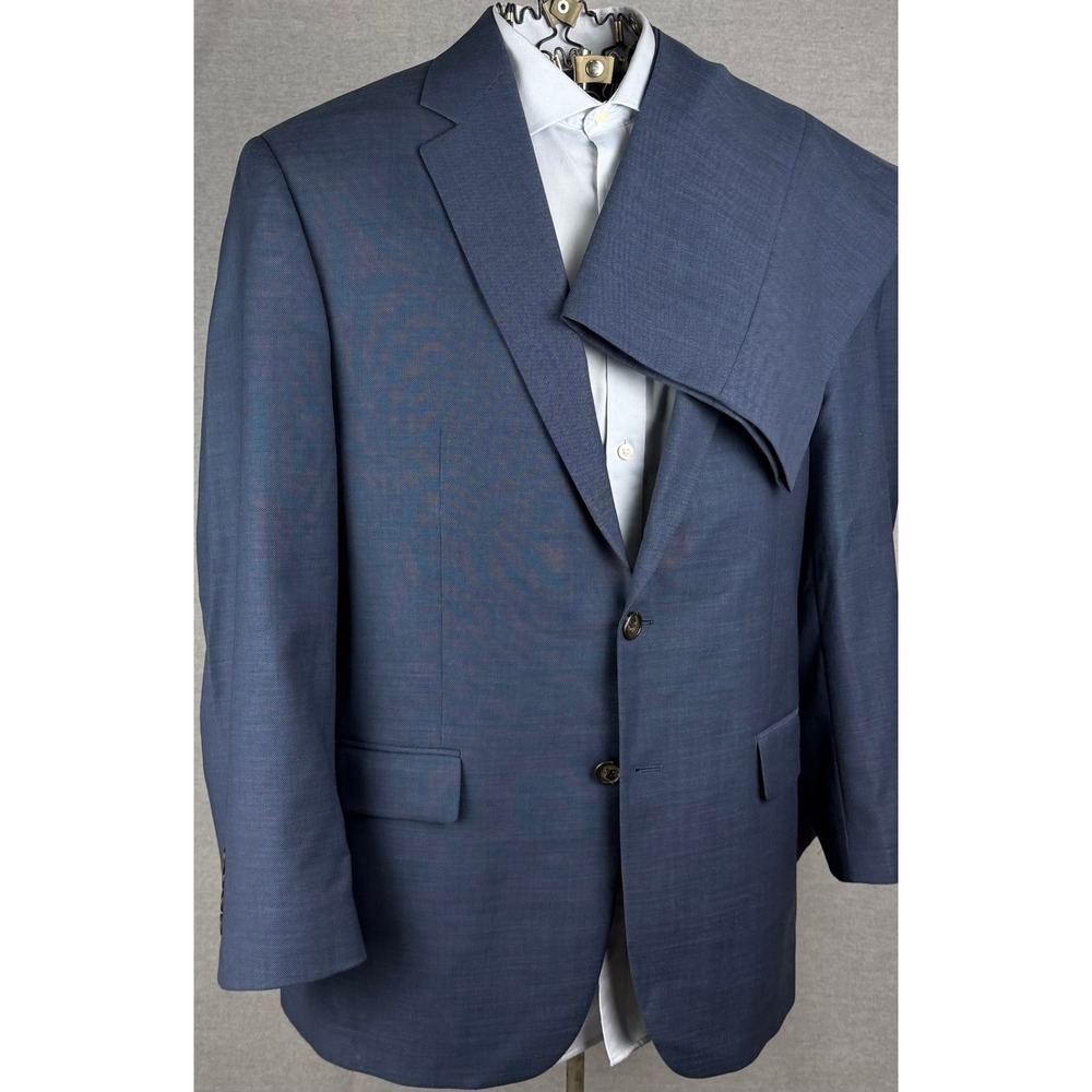 Ralph Lauren Mens 2 Piece Blue Wool Suit 44R 38x28 Dillard's Made in Canada